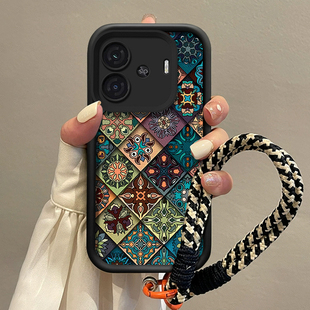 五彩图腾适用iqooz9turbo z9x创意高级 手机壳z8x天眼阶梯z7x硅胶z6x保护软套z5全包z3防摔z1镜头z1x女z5i新款