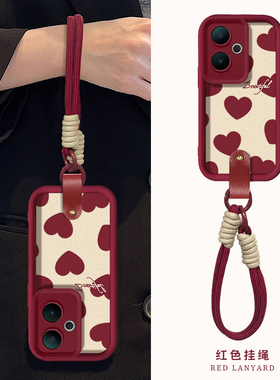 红色爱心适用真我gt6手机壳gt neo6se天眼阶梯neo5硅胶neo5se保护软套neo3全包neo2防摔gt5pro镜头女新款创意