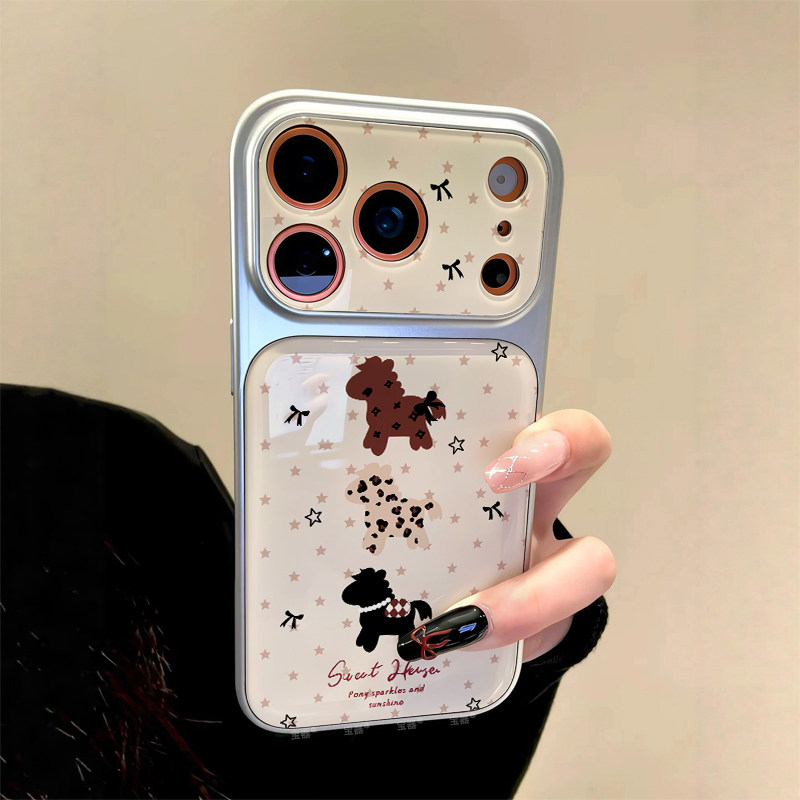 可爱马适用苹果17pro手机壳iphone16保护套15plus硅胶14超薄air全包镜头13玻璃Promax防摔秒变新款男女高级