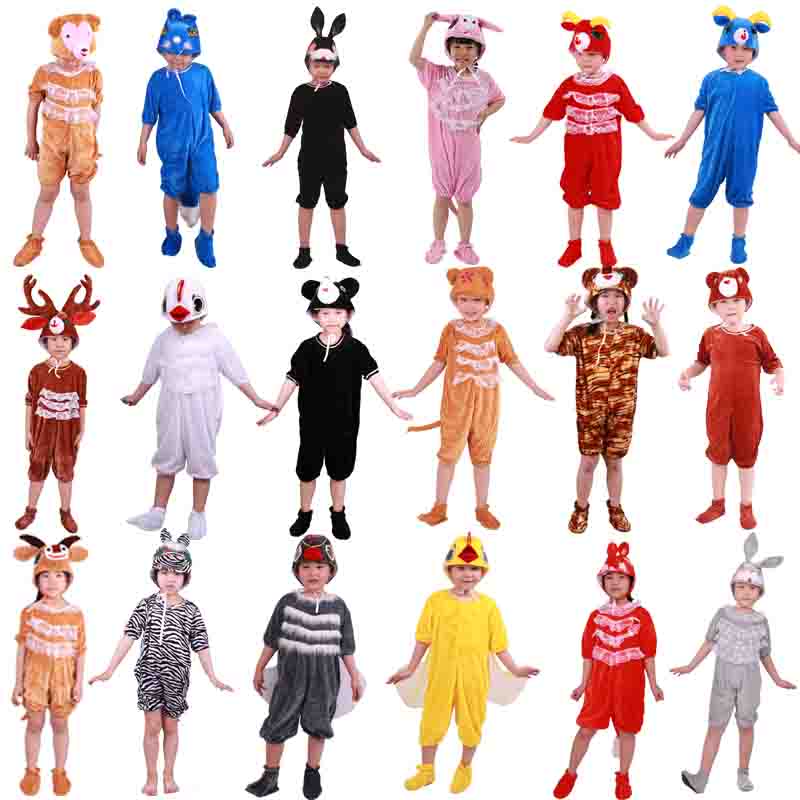 儿童兔子麋鹿卡通风演出服饰
