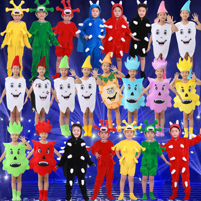 儿童预防病毒连体舞蹈表演服装