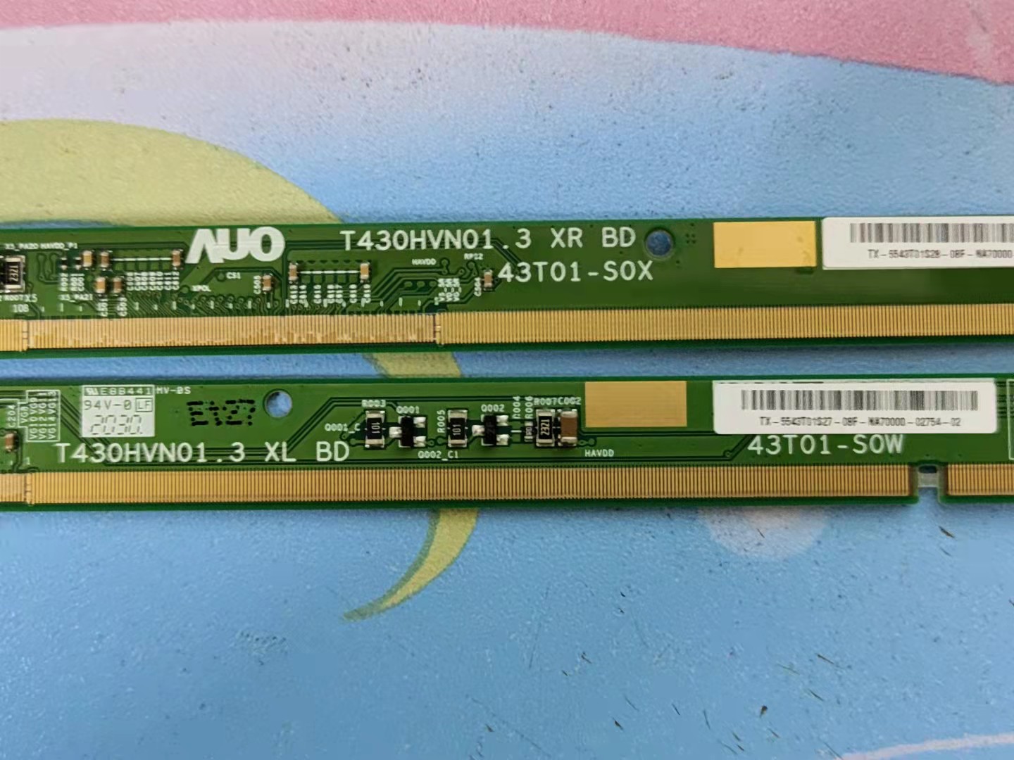 原装 43T01-S0W 43T01-S0X一对边板T430HVN01.3