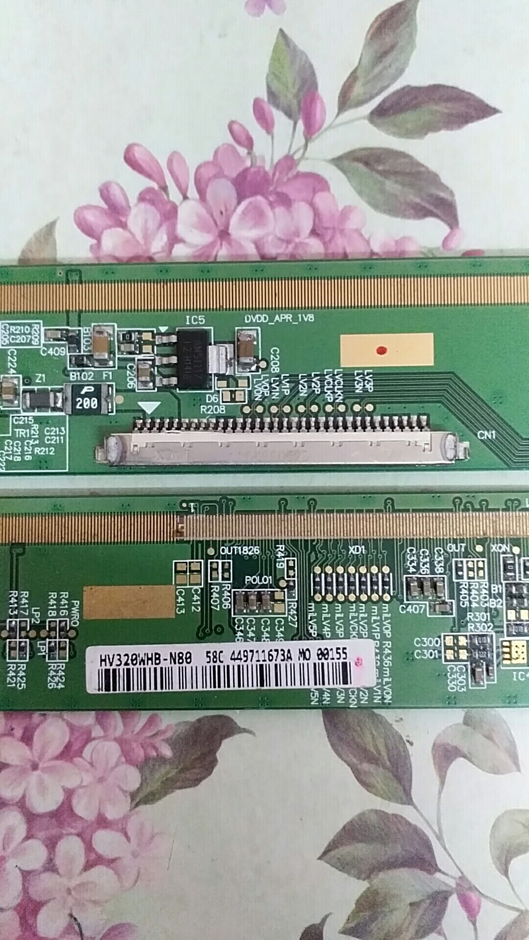 HV320WHB-N81 HV320WHB-N80边板 DVDD_APR_1VB /DVDD_APR_1V8图片