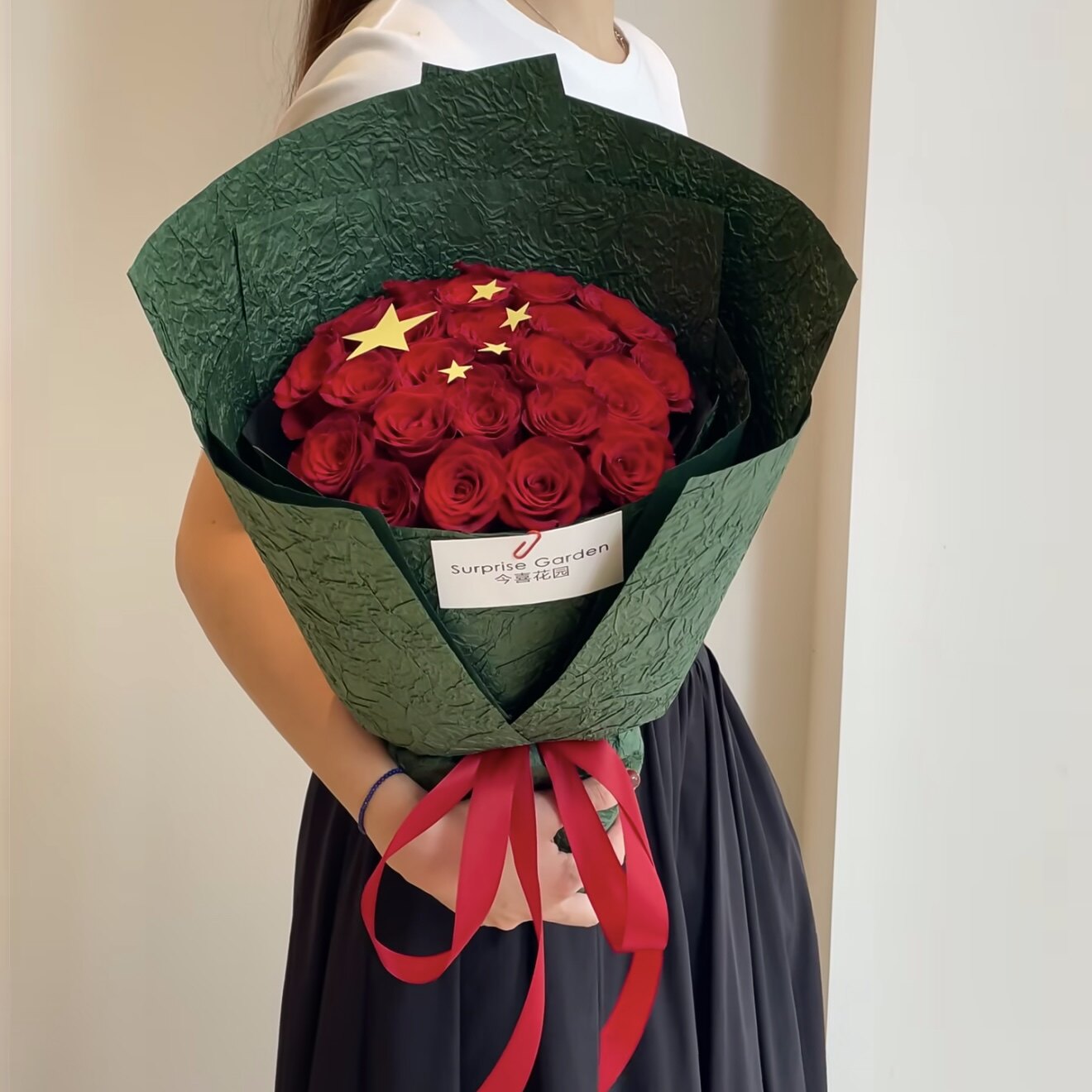 泽林花店包花手工褶皱石纹肌理纸图片