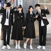 合唱团演诗歌朗诵演讲演出服高初中学生运动会英伦学院风班服套装