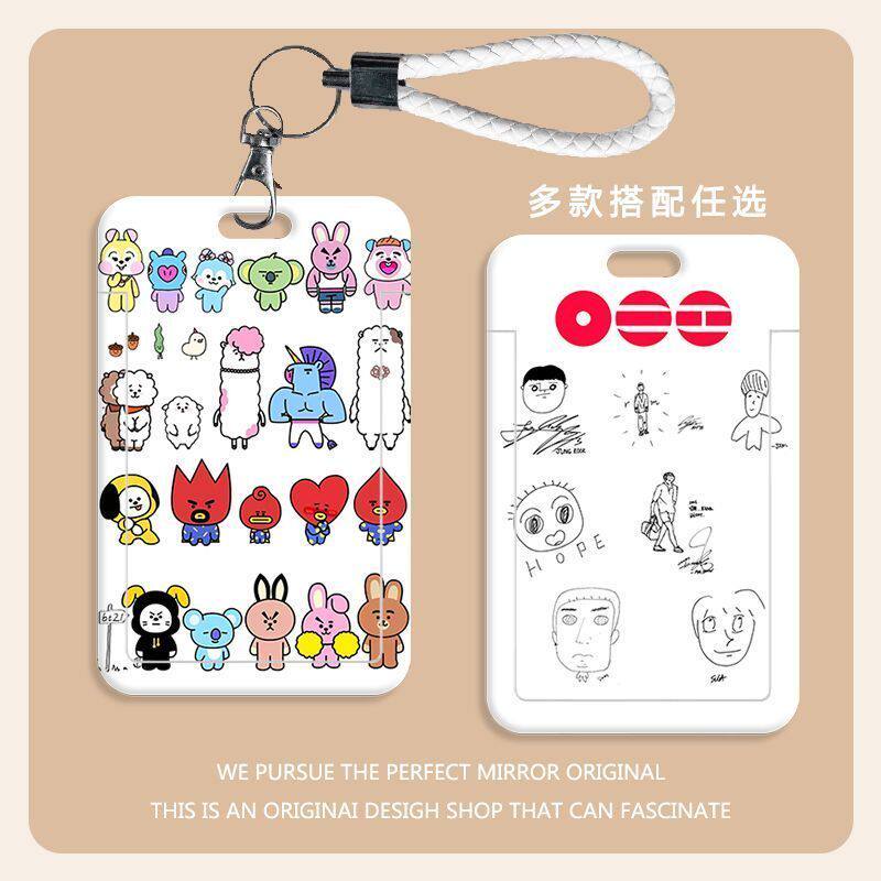 BTS防弹少年团周边滑盖卡套饭卡公交卡保护套身份证件门禁卡水卡