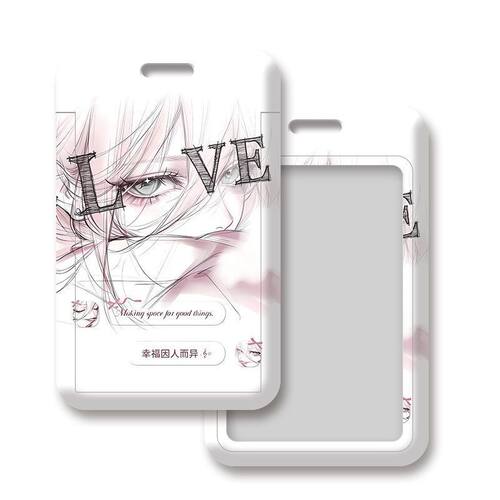 线稿LOVE漫画风情侣卡套学生饭卡套公交卡地铁卡门禁卡收纳套校牌