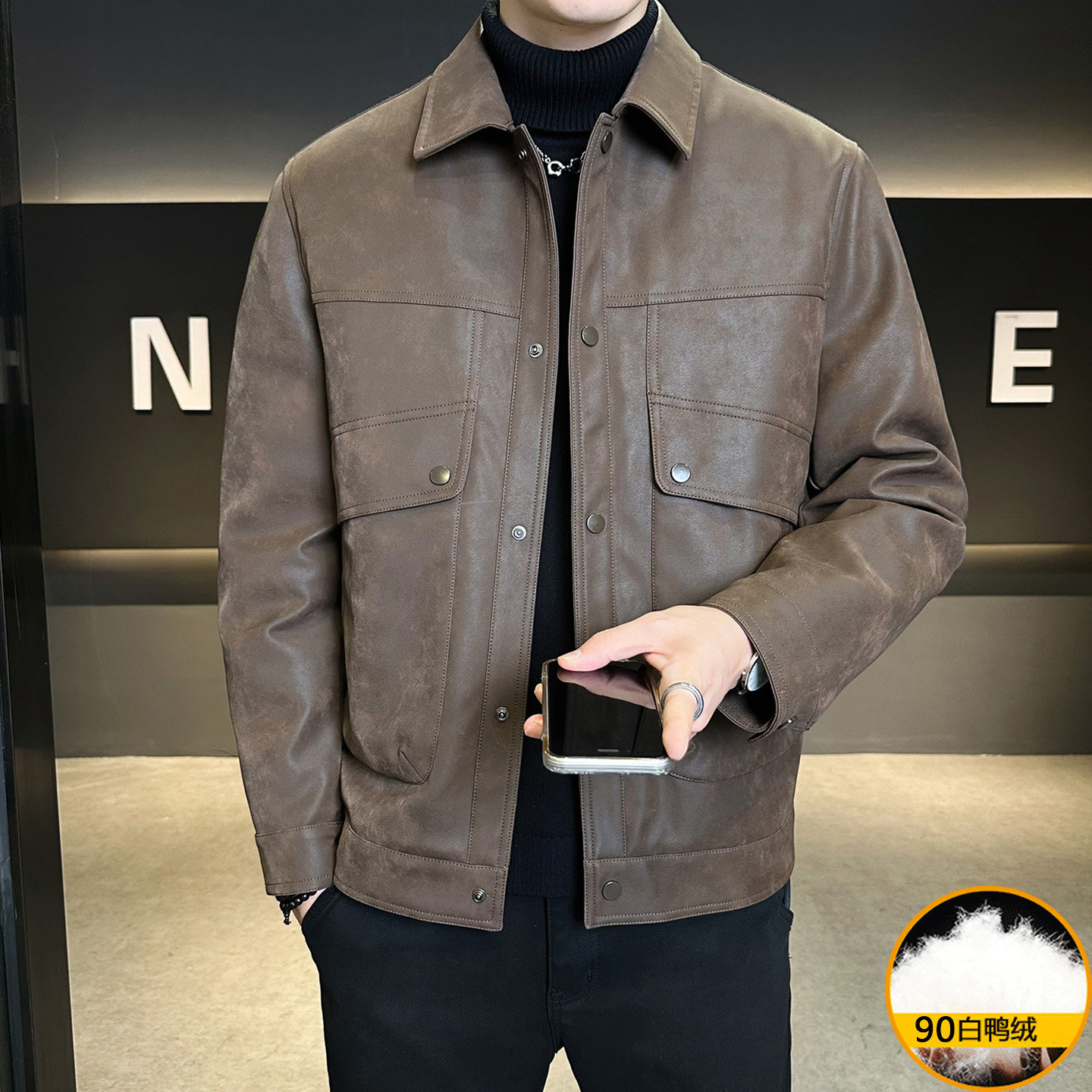 轻薄男士羽绒服冬季新款90白鸭绒