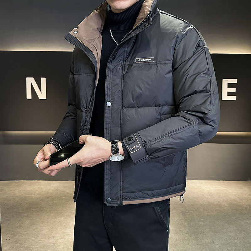 高级感男士羽绒服冬季加厚2025新款轻薄帅气立领男冬装防寒服外套,男装,羽绒服,淘宝优惠券,粉丝福利购,淘宝优惠卷