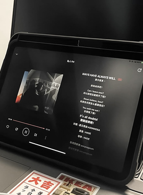 ipad9保护套亚克力pro11寸2025款适用苹果mini6平板壳2024轻薄air5带笔槽10磁吸2022防弯4透明13拆分12.9三折