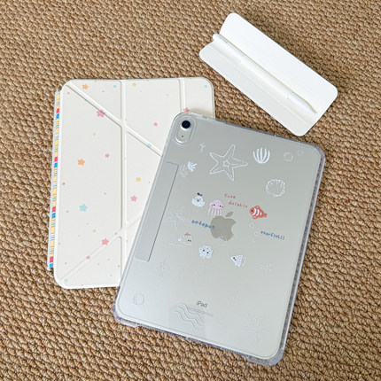 iPadair7保护套ipad11保护壳6可拆分mini7适用苹果平板10第九代磁吸透明3y折防弯5旋转Pro支架4笔袋9抽拉轻薄