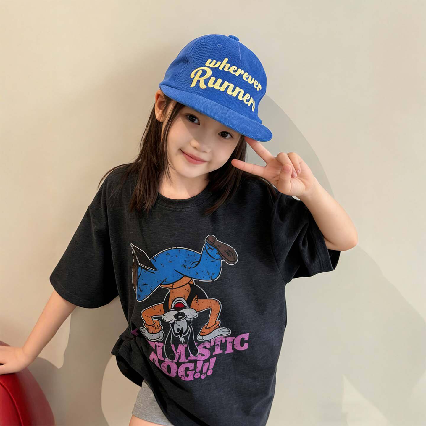 短袖女童t恤夏宽松慵懒风中童女孩夏装上衣韩系穿搭儿童衣服ins风