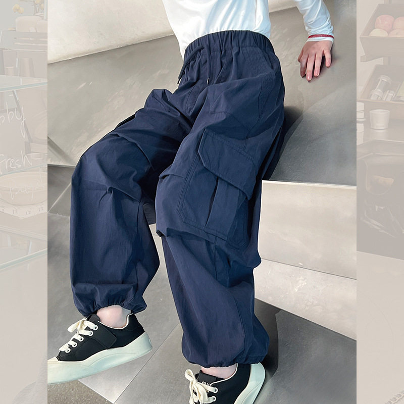 女童洋气工装裤儿童宽松休闲裤大童装长裤小女孩裤子2025春装新款