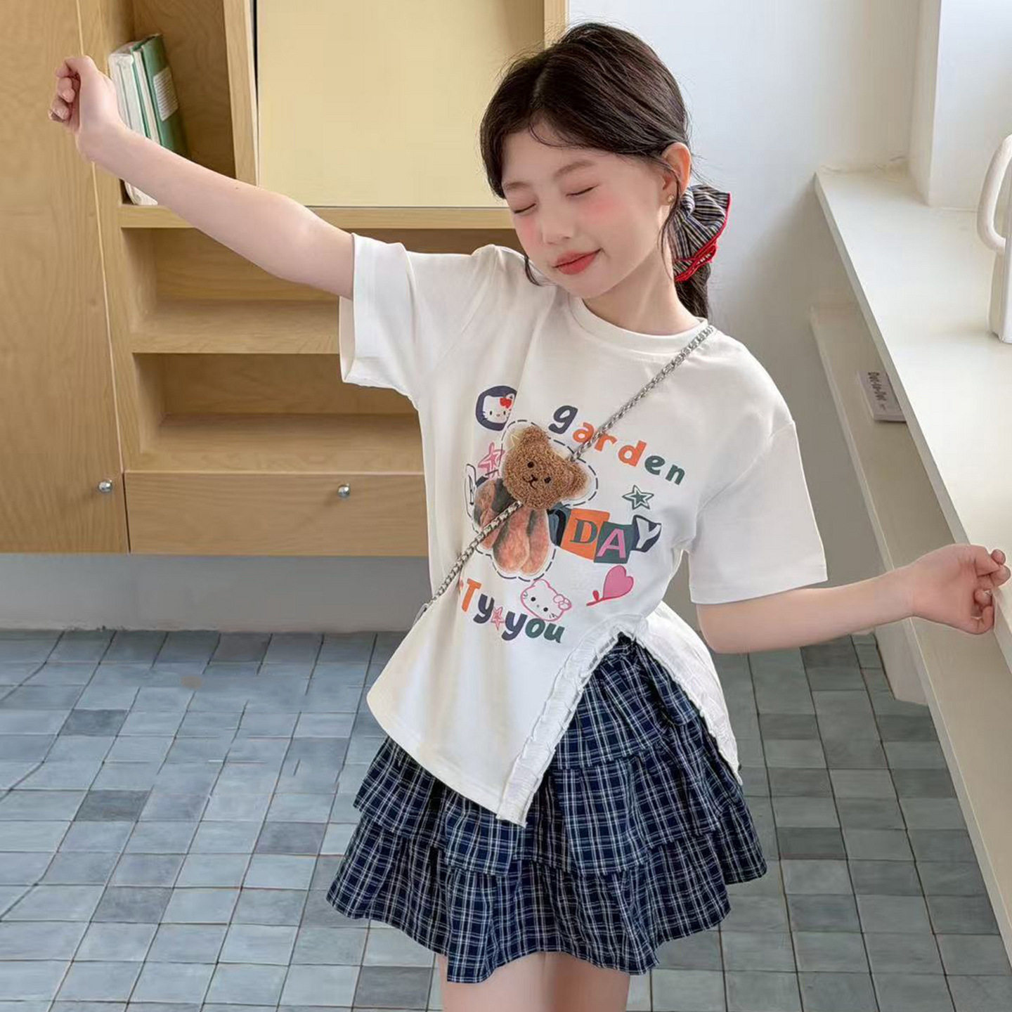 女童连衣裙2026新款女大童夏装儿童韩系洋气薄款裙子可爱小公主裙