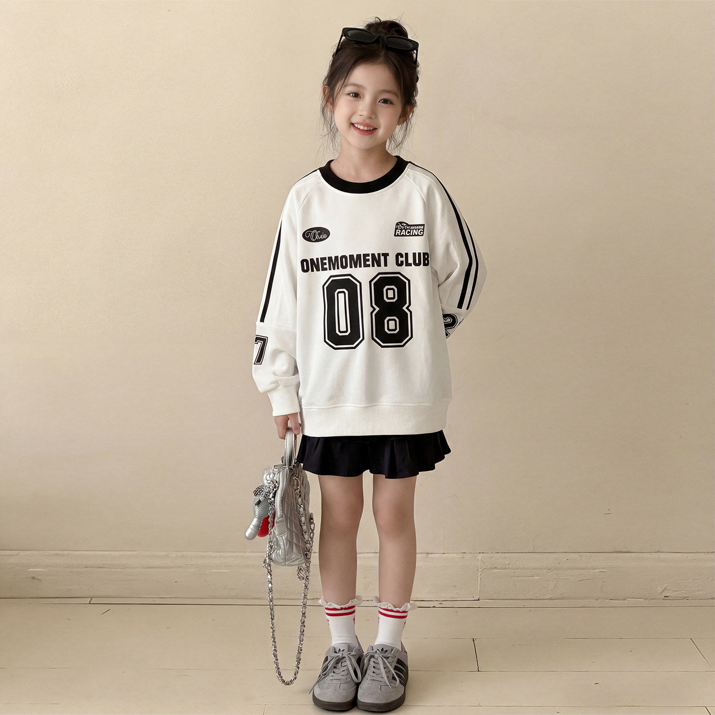 女童超好看卫衣春款2026新款女孩春装休闲圆领上衣中大童可爱衣服