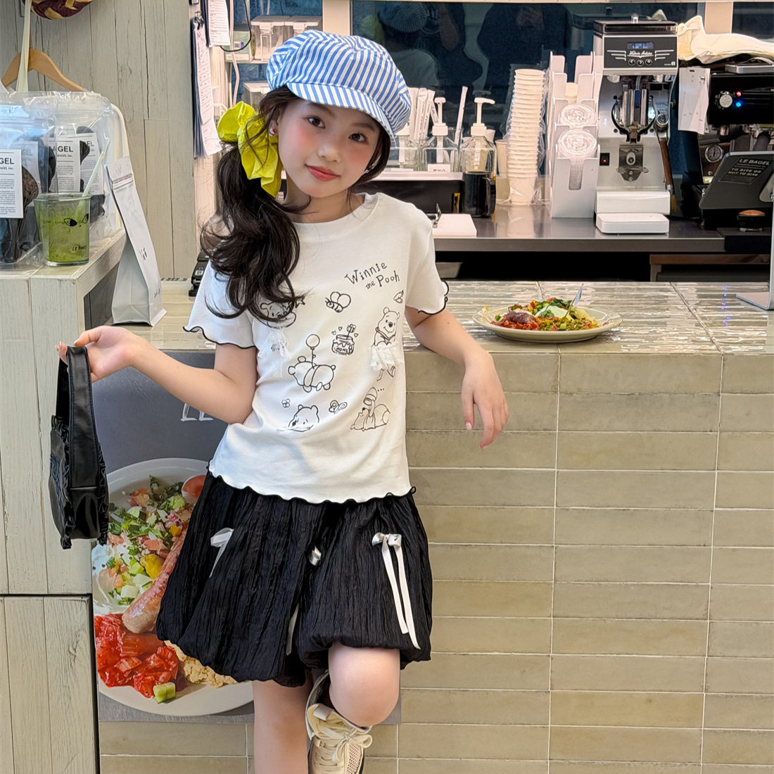 花与寻童装女童短裤2026年夏季新款蝴蝶结花苞短裤公主风蓬蓬裤潮