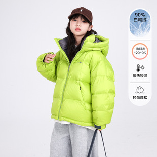 女大童冬季炸街洋气面包羽绒服2025新款儿童冬装加厚运动免洗外套