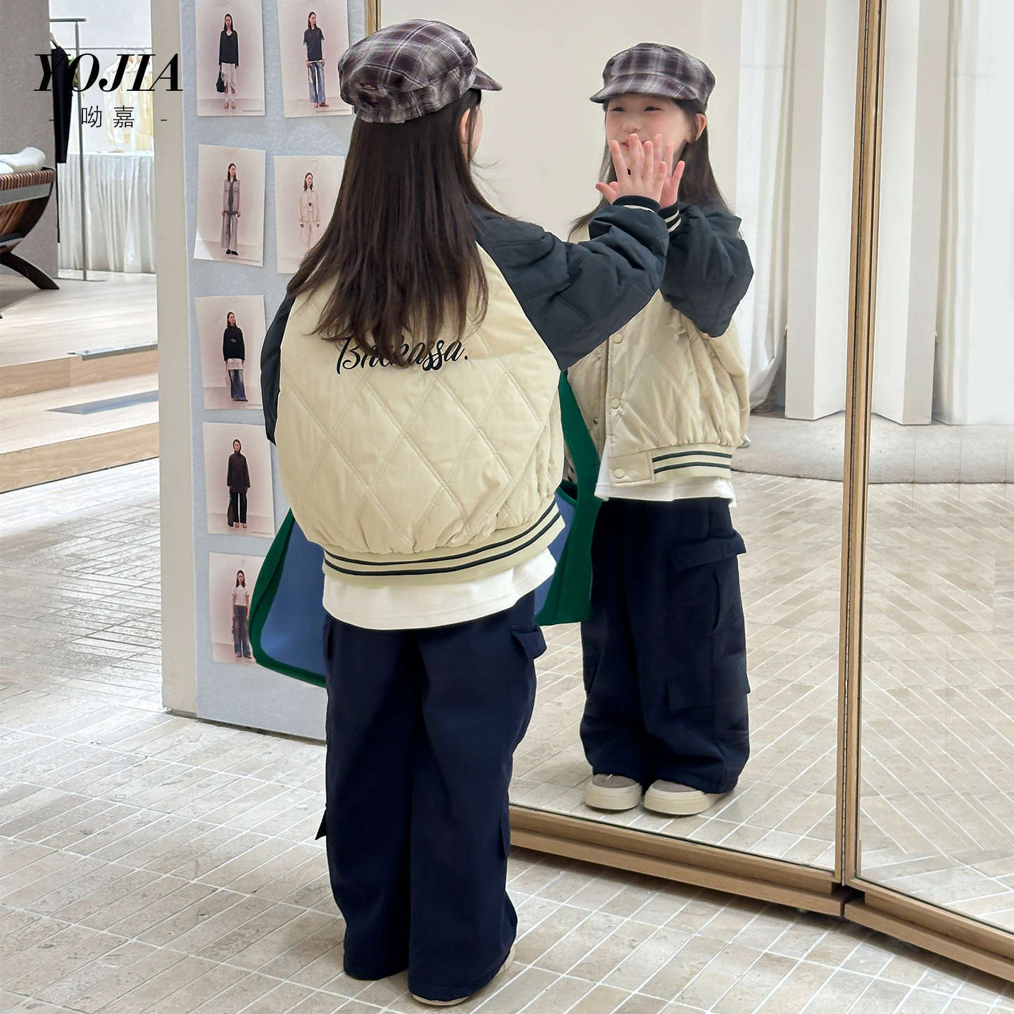 YOJIA女童棉服冬款2025新款洋气韩版小女孩棉衣儿童外套冬装棉袄