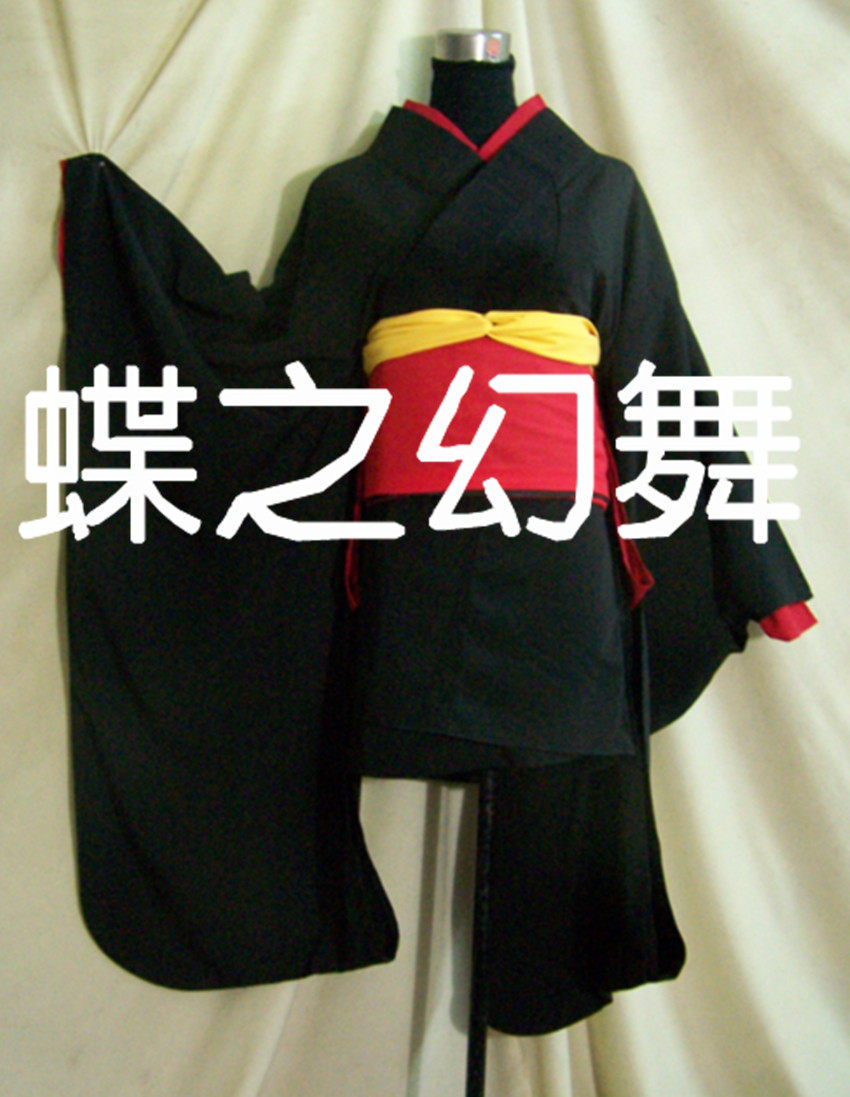 Cosplay 改良短装和服cos女装 （黑）