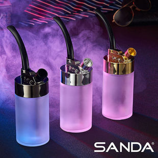 玻璃水烟壶创意水烟斗水烟筒香烟丝高档过滤烟嘴两用金属烟锅烟具