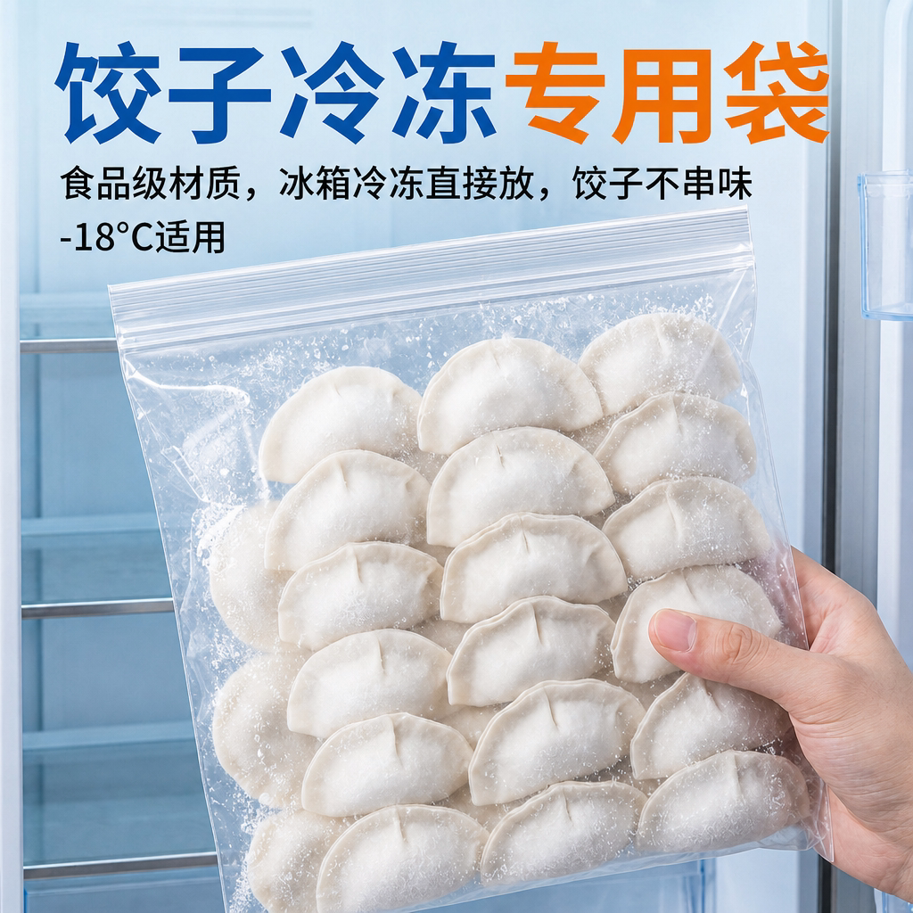 食品级自封密封保鲜防裂饺子袋