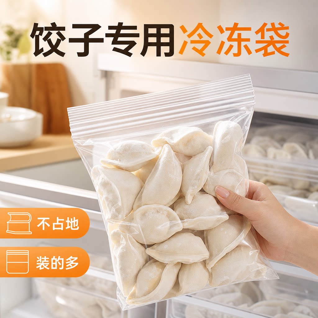 一次性食品级加厚饺子冷冻自封袋