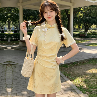 娘子写女装戚薇固执官方旗舰店专柜同款唐之语梦至超华族经典旗袍