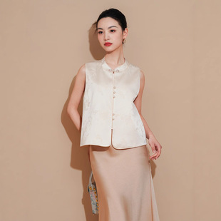 名兰世家官方旗舰店龙迪娘子写2026新款女装新中式国风马甲高级感