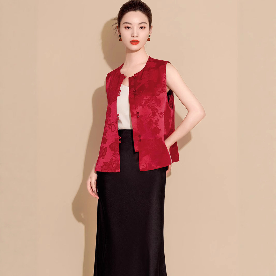 名兰世家官方旗舰店龙迪娘子写2026新款女装新中式国风马甲高级感,女装/女士精品,马夹,淘宝优惠券,粉丝福利购,淘宝优惠卷