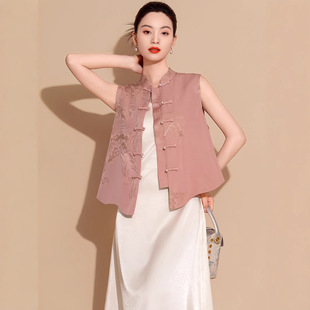 名兰世家官方旗舰店龙迪娘子写2026新款女装新中式国风马甲高级感