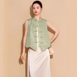 名兰世家官方旗舰店龙迪娘子写2026新款女装新中式国风马甲高级感