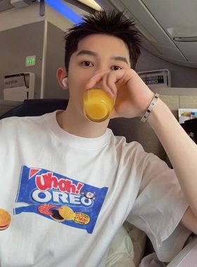 Purey Casper高街vintage白色短袖VTGT恤男女ins宽松情侣款夏2025