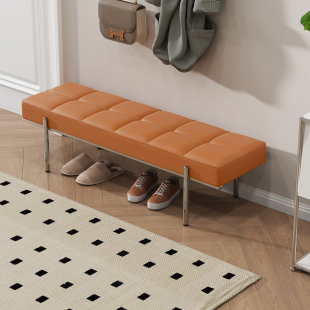 简约轻奢入户换鞋 凳高端极窄一体玄关沙发凳试衣间 凳门口家用穿鞋