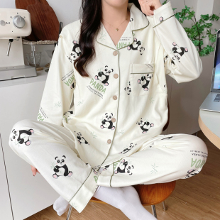 家居服 产后产妇春秋长袖 月子服吸汗纯棉孕妇睡衣女哺乳期夏季 薄款