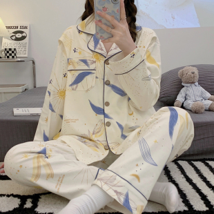 月子服吸汗纯棉孕妇睡衣女哺乳喂奶夏季 产后产妇家居服春秋冬 薄款