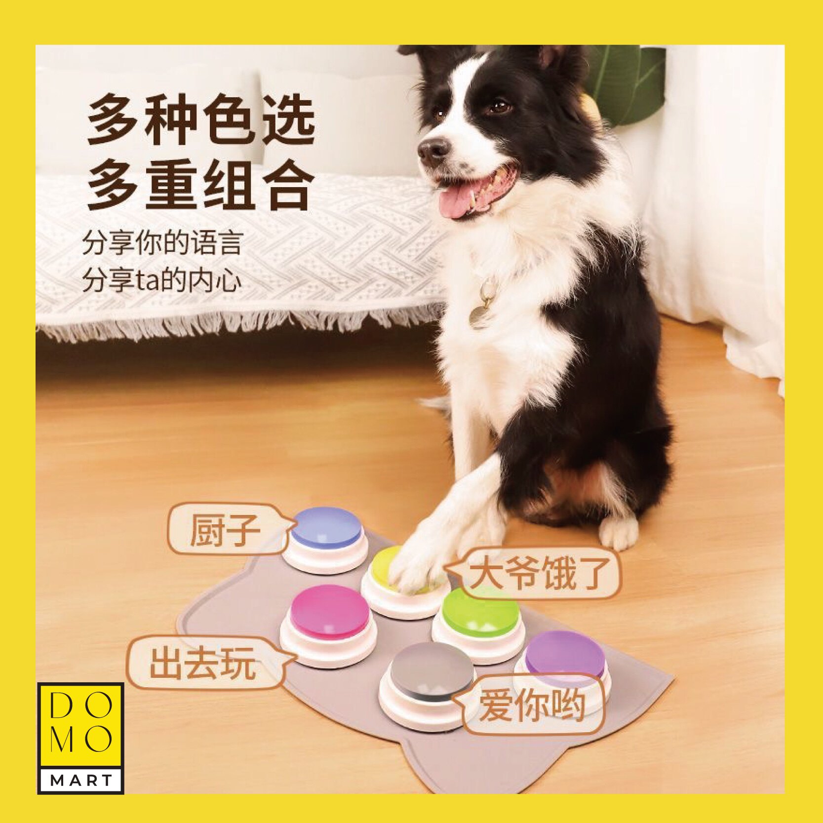 宠物交流按钮 狗狗说话语音玩具按铃训练器神器录音发声挤压盒