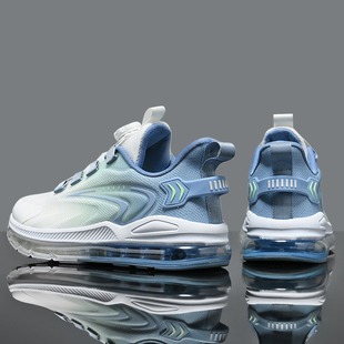 冬季男鞋青少年跑步鞋男款纽扣气垫减震防滑大码潮鞋运动超轻跑鞋