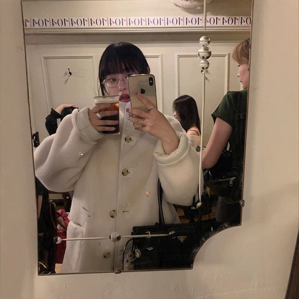 羊剪绒大衣皮草外套皮毛一体冬女