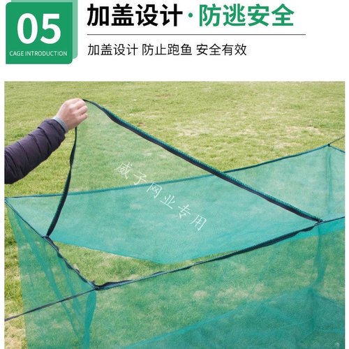 加厚带盖养鱼存鱼养殖网箱育苗网箱泥鳅鳝鱼龙虾防逃网箱定做包邮