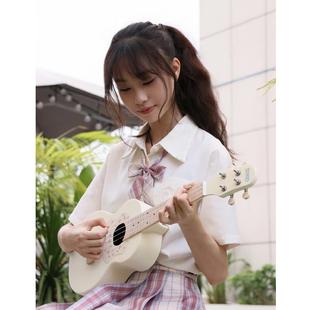 Daisy高颜值奶油色23寸入门级初学者可爱女生款儿童单板尤克里里