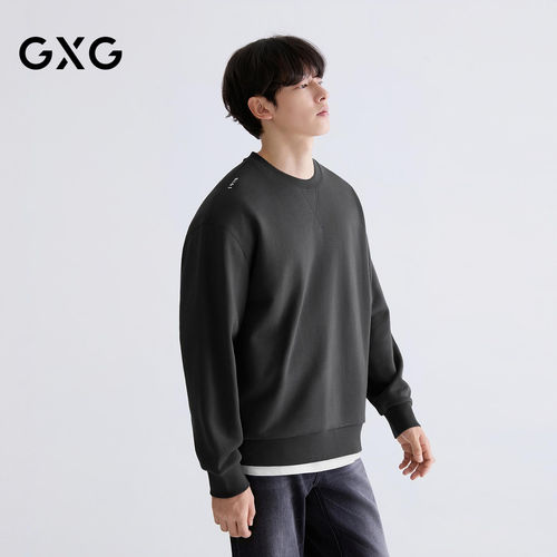 GXG男装 圆领卫衣简约设计卫衣舒适长袖上衣 2026年春新品