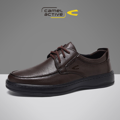 真皮系带休闲皮鞋软底英伦爸爸鞋