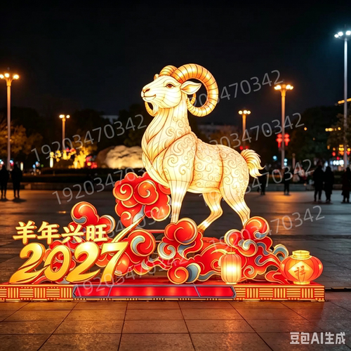中秋节羊年大型节日花灯彩灯组市政古镇旅游景区庙会商场装饰布置