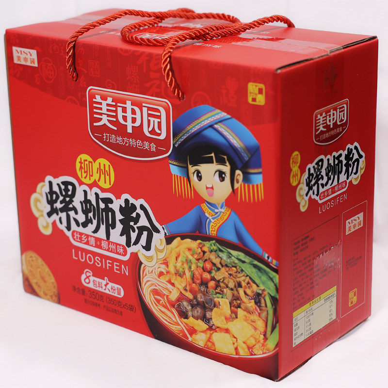 美申园正宗广西柳州螺蛳粉350克5袋方便速食送礼深夜零食大礼包