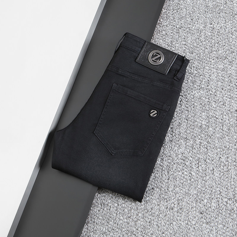 2023春夏新款男士黑色牛仔裤货号7016P160控价218，男装牛仔裤，钱塘6027（原6003）