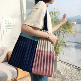 德国LOQI百褶系列轻便潮流女环保便携随身包造型袋时尚 褶皱购物袋