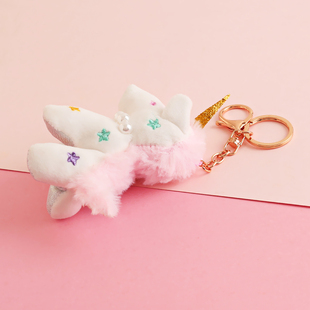 特价毛绒幸运独角兽包包挂件韩国可爱创意公仔吊坠钥匙扣可爱专属