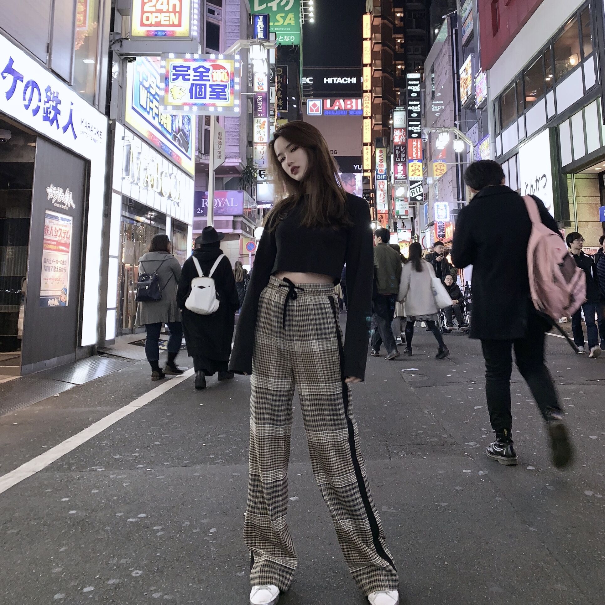 CHICHYOU Wear thin 10 Khaki lattice black Edge velvet belt leisure time Frenum Straight trousersin the Women's clothing/Boutique , Pants , Casual pants  category - from Buy2taobao.com to provide professional Taobao agent buy service