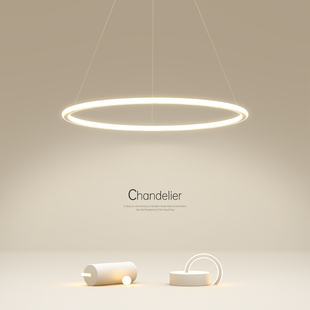 简约现代餐厅灯led吊灯创意圆形客厅灯2025新款 灯具餐桌灯房间灯