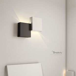 创意led壁灯卧室床头灯简约现代客厅背景墙灯极简过道灯楼梯灯具